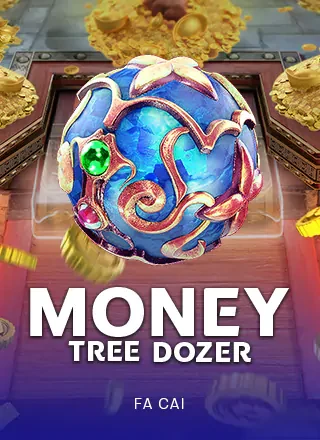 ภาพปกเกม Money Tree Dozer (ลูกแก้วสีน้ำเงินท่ามกลางเหรียญทอง) หมวดFa Chai ประกอบหัวข้อฟรีสปิน