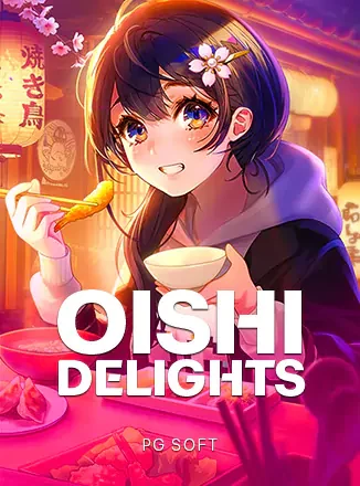 ภาพปกเกม Oishi Delights (สาวอนิเมะกับอาหารญี่ปุ่น) หมวดPG Soft ประกอบหัวข้อทีมคัดเกม